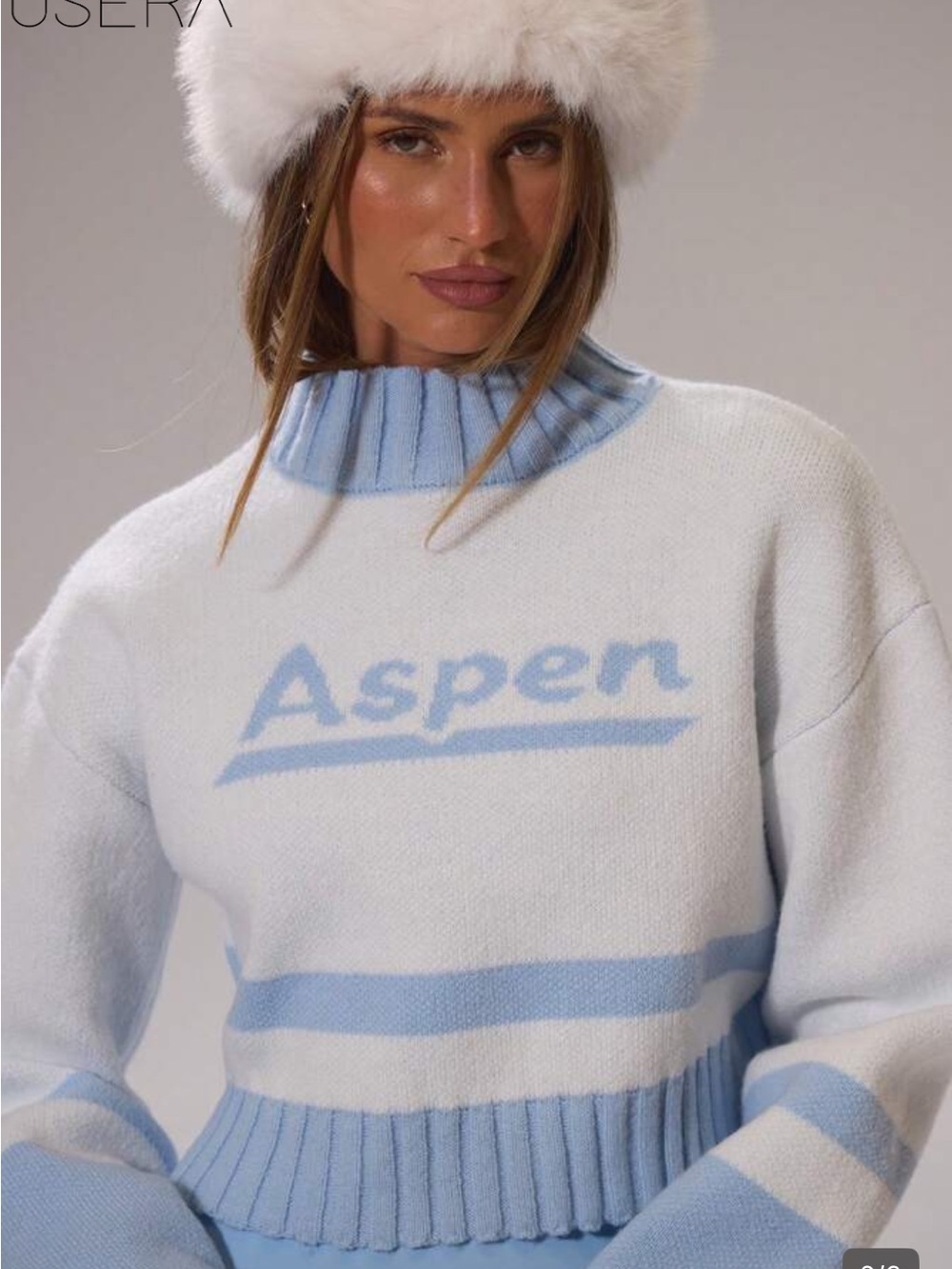 Women’s cropped mock neck sweater size large